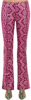 Thumbnail for your product : Marques Almeida Boot Cut Snake Printed Leather Pants