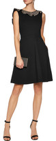 Thumbnail for your product : Maje Glitter-Trimmed Stretch-Cady Dress