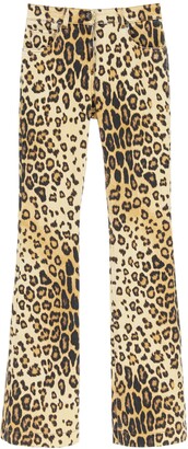 leopard print stretch pants