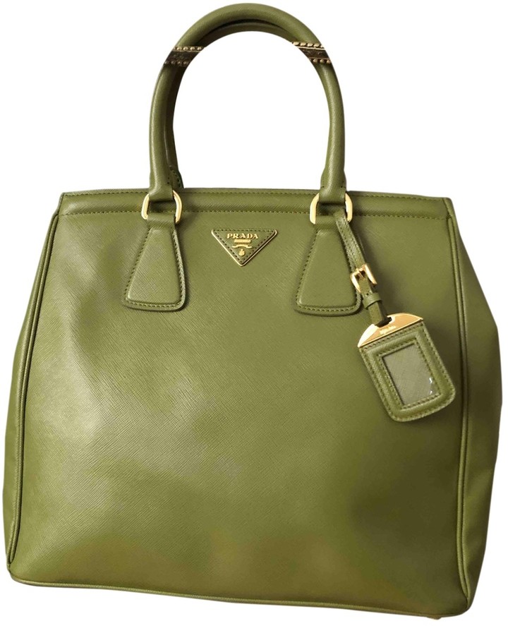 prada saffiano green