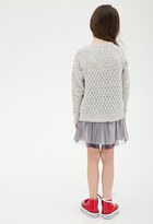 Thumbnail for your product : Forever 21 girls Cabled Open-Knit Sweater (Kids)