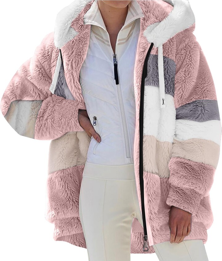 Pianshanzi Women's Winter Jacket Large Sizes Women's Jacket Fur Hood