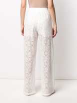 Thumbnail for your product : MM6 MAISON MARGIELA Floral Lace Palazzo Trousers
