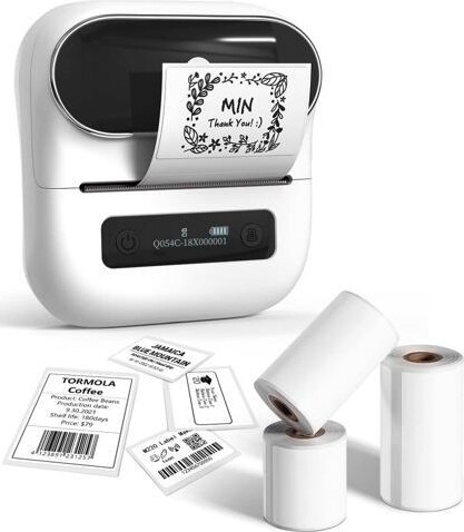 noelspace Phomemo M220 Label Maker, New Flagship 3.14 Inch Bluetooth Thermal Label Printer for Barcode, Address, Labeling, Mailing, File Folder Label, Easy...