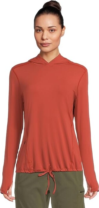 Mountain Hardwear Crater Laketm Long Sleeve Hoody Women's Sweatshirt Mars Red : SM Jersey/Polyester/Elastane