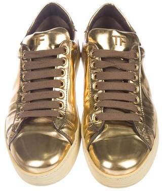 Tom Ford Metallic Patent Leather Sneakers