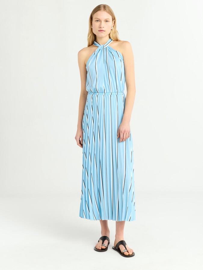 Scoop Women’s and Women’s Plus Satin Halter Maxi Dress, Sizes XS-4X