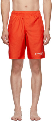 red givenchy swim shorts