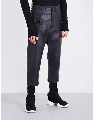 Rick Owens Painted-effect slim-fit tapered jeans