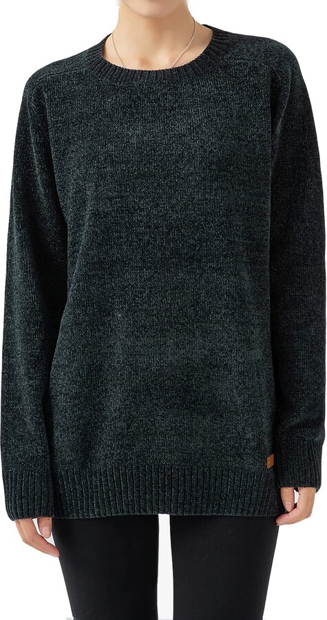 Time And Tru Women's Chenille Crew Neck Tunic Sweater, Midweight, Sizes