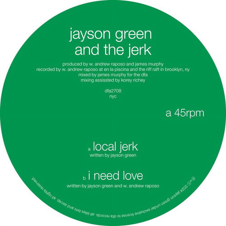 Dfa Records Jayson Green & the Jerk - Local Jerk / I Need Love - Rock - Vinyl