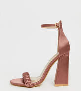 Thumbnail for your product : Co Wren wide fit plaited flare heeled sandals