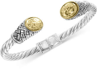 Effy Twist Weave Cuff Bracelet in Sterling Silver & 18k Gold