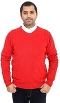 Thumbnail for your product : Brooklyn Clothing Mens V Neck Jumpers Soft Feel Acrylic Classic Fit Sweater Long Sleeve Casual Top (Pink