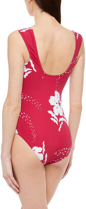 Maison Lejaby Tropical printed stretch-piqué swimsuit