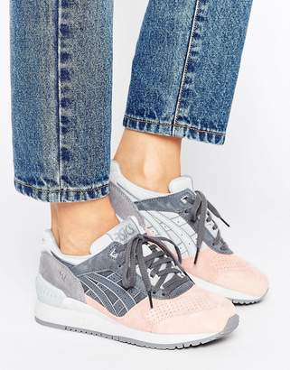 Asics Suede Gel-Respector Sneakers In Grey & Pink