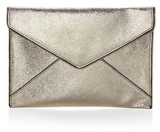 Rebecca Minkoff Leo Metallic Leather Envelope Clutch