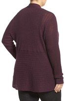 Thumbnail for your product : Eileen Fisher Plus Size Women's Ribbed Tencel Lyocell Blend Cardigan