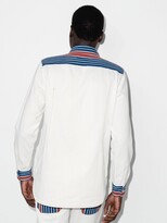 Thumbnail for your product : Wales Bonner Striped-Panels Long-Sleeved Shirt