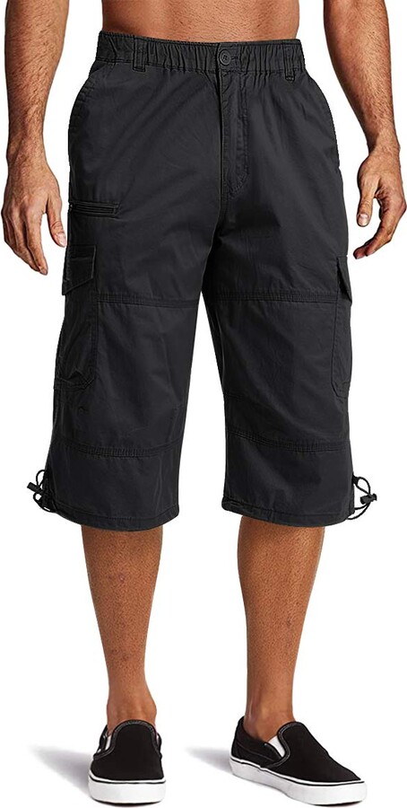 Capri Pants For Men DeHolifer Men's Capri Cargo Shorts Casual