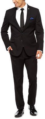 Asstd National Brand Nick Graham Black Pin Dot Suit Set-Slim
