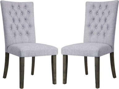 Corrigan Studio Set Of 2 Linen Upholstered Side Chairs Only Chairs Not Including Tables