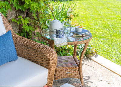 Tortuga Outdoor Sea Pines Glass Side Table