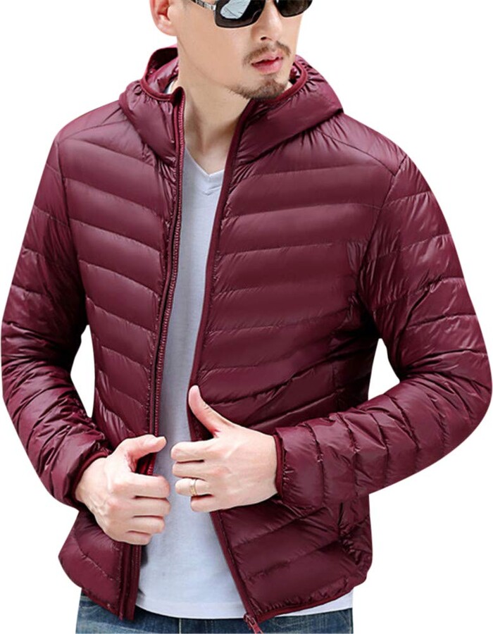 Missmao Men's Ultra Light Packable Down Coat Lightweight Puffer Jacket