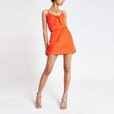 Thumbnail for your product : River Island Coral wrap mini skirt