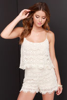 Thumbnail for your product : Ark & Co Fray Spirit Cream Lace Romper