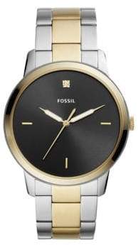 Fossil The Minimalist Carbon Series Three-Hand Two-Tone Stainless-Steel Watch