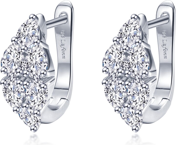 Lafonn Lab Grown Diamond Cluster Huggie Hoop Earrings