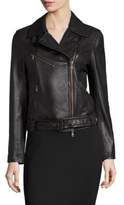 Thumbnail for your product : Max Mara Weekend Chieti Leather Moto Jacket