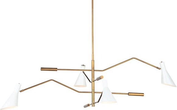 REGINA ANDREW Spyder Chandelier in Brass, Size: 4 light
