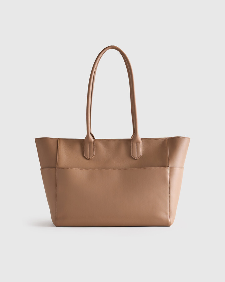 Quince Italian Leather Shopper Tote