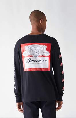 PacSun x Budweiser Bud Logo Black Long Sleeve T-Shirt