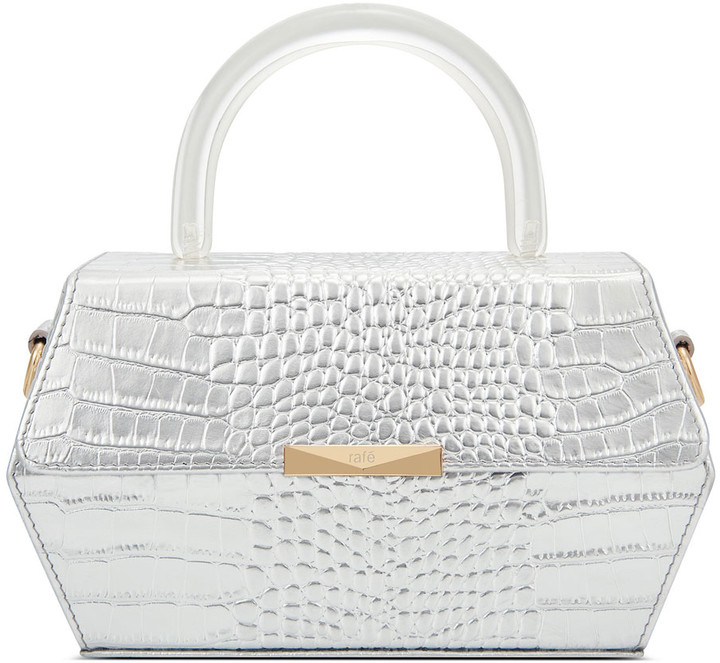 Rafe Hexagon Metallic MockCroc TopHandle Box Bag ShopStyle