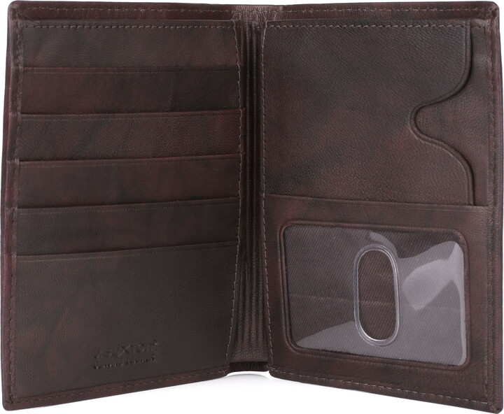 J. Buxton Men’s Hunt Credit Card Folio Leather, Brown