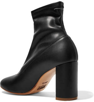 MM6 MAISON MARGIELA Stretch-leather Sock Boots - Black