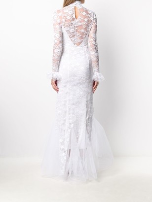 Alessandra Rich Fitted Lace Dress