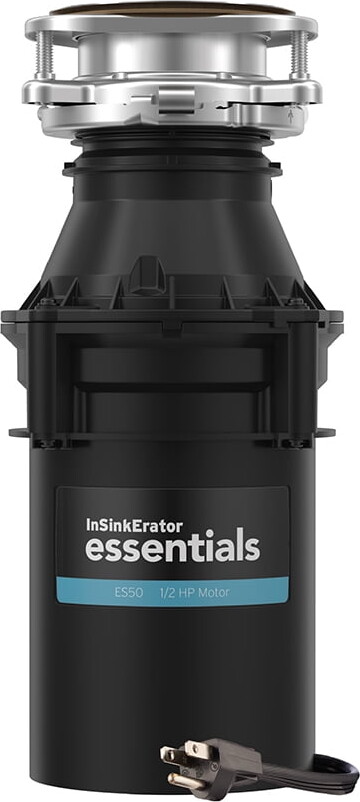 InSinkErator Essentials ES50 W/C 1/2 HP Continuous Feed Kitchen Garbage Disposal with Power Cord