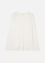 Thumbnail for your product : CALÉ Noelle Ribbed Stretch-modal Jersey Sweater - White