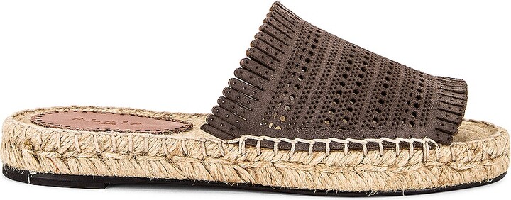 Alaia Perforated Leather Espadrilles - ShopStyle