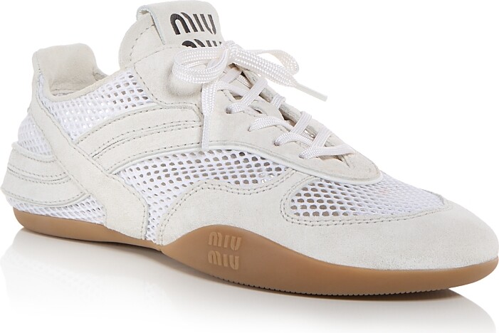 Miu Miu Women's Allacciate Mesh Sneakers
