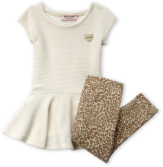 Juicy Couture Infant Girls) Two-Piece Ivory Knit Peplum Tunic & Leggings Set