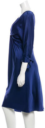 Alberta Ferretti Silk Midi Dress