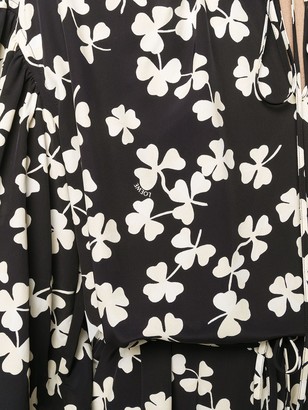 Loewe Tie-Detail Shamrock Print Dress
