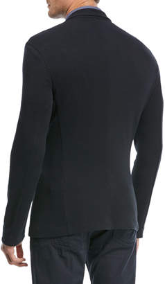 Emporio Armani Textured Cotton Jersey Jacket