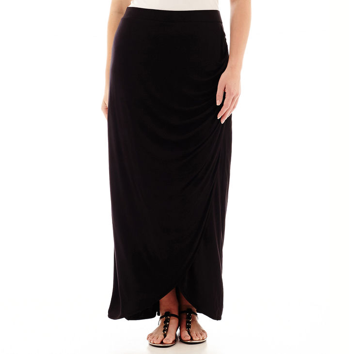 JCPenney Worthington GatheredWaist Maxi Skirt Plus ShopStyle