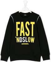 Thumbnail for your product : Diesel Kids slogan print sweatshirt